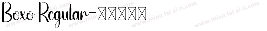 Boxo Regular字体转换